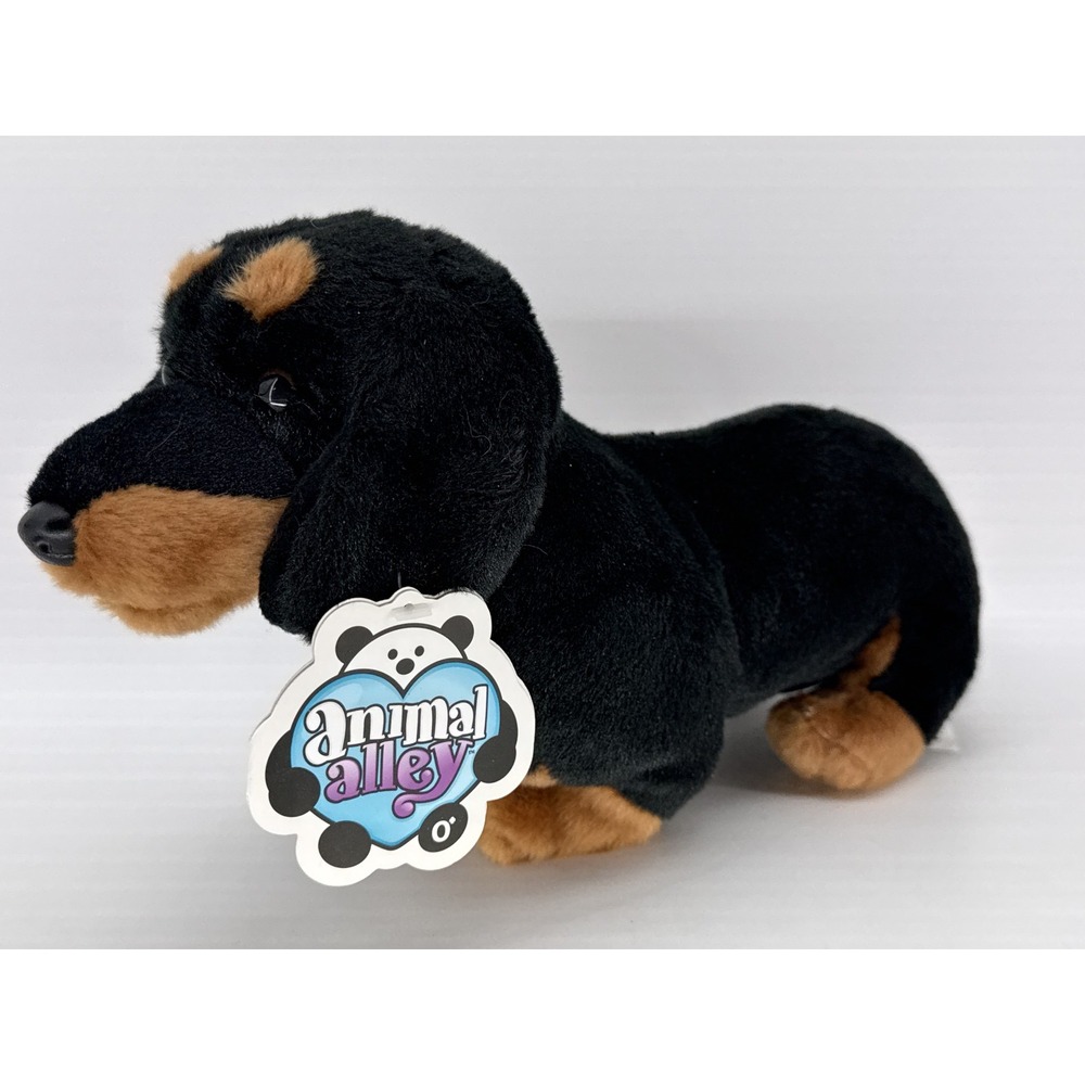 animal alley Dachshund Plush AD12814 Toy Black Brown Stuffed Realistic China Dog